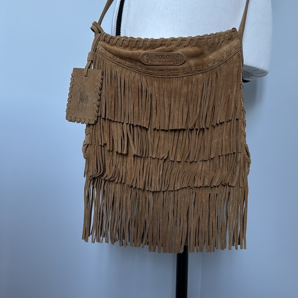 Ralph Lauren Suede Cross Body Fringe Bag - Picture 13 of 14
